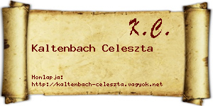 Kaltenbach Celeszta névjegykártya